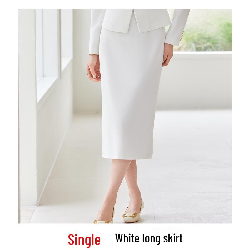 

Elegant Spring/Autumn 2025 Host/MC Formal Suit Set - High-End Two-Piece Skirt Ensemble XXL