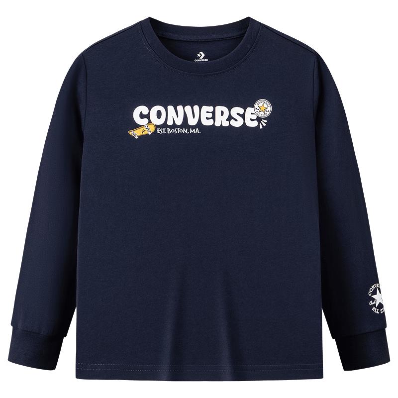 Converse Kids' Pure Cotton Double-Sided Print Long Sleeve T-shirt