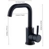Black Nickel Bathroom Basin Faucet  Stainless Steel Hot Cold Wash Mixer Crane Tap 360 Rotation Sink Faucets Single Handle