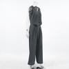 Womens 2026 Business Casual 2-Piece Set Sleeveless Blazer Vest Long Pants Solid Color Office Wear