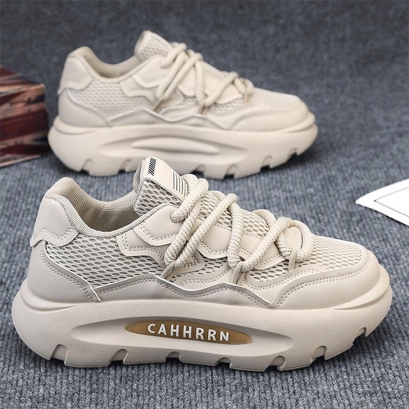 

Mesh breathable sneakers men s casual men s shoes platform dad shoes student bread tide shoes spring 2025 new 44