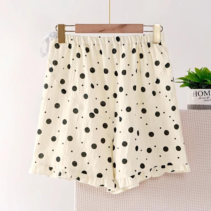 

Детская марлевая летняя регулируемая пижама для беременных, шорты с поддержкой живота, тонкие пятиточечные штаны из чистой хлопковой марли, послеродовые штаны 5XL