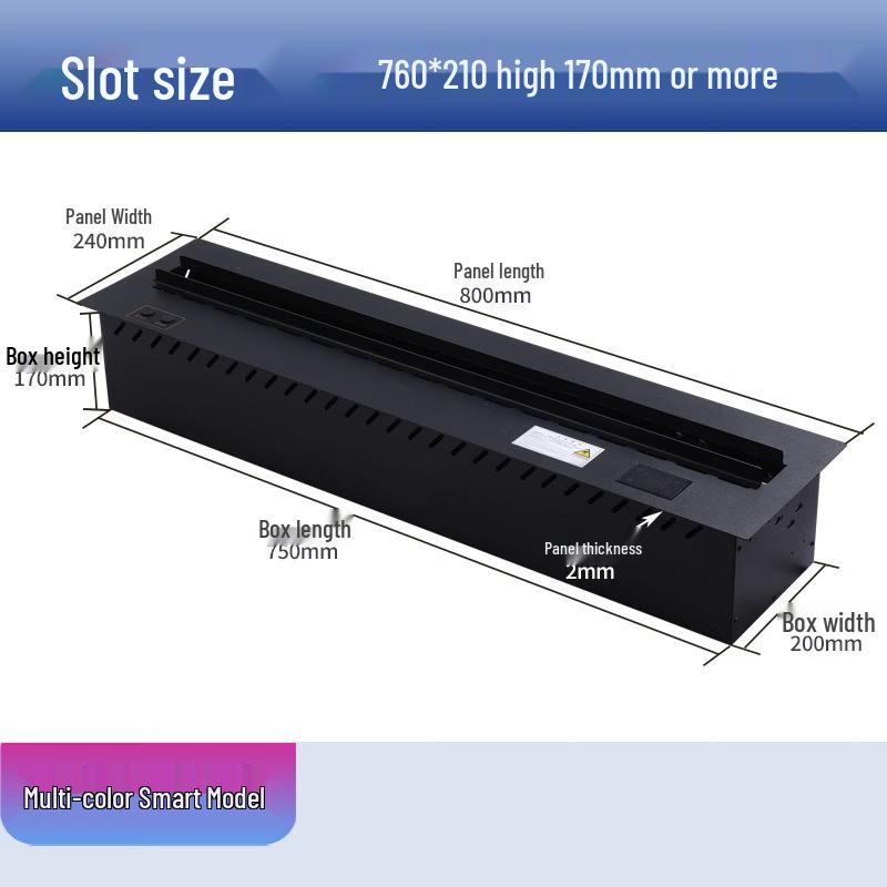 Умный встраиваемый электрический камин Nu Feng