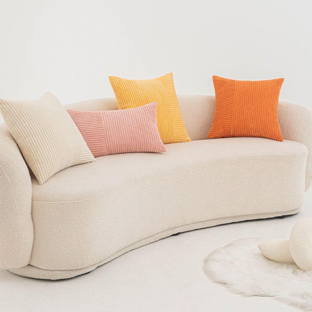 Multiple Sizes Throw Pillowcover Classic Cushion Cover Corduroy Pillowcase  Living Room/Office