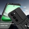 For Realme C71 4G Case with Slide Camera Lid PC+TPU Kickstand Phone Cover