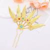 1PC Jewelry Ornaments Ethnic Rhinestone Hair Accessories Flower & Leaf for Women Headdress Hairpin