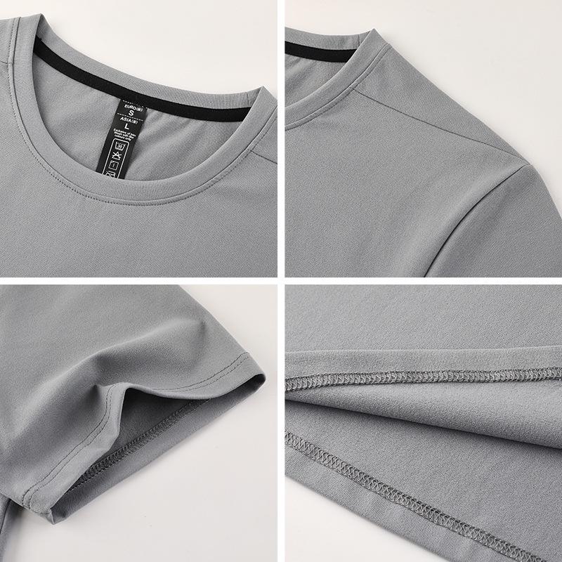 Men's Cotton-Feel Moisture-Wicking Quick-Dry Sports Tee with Print