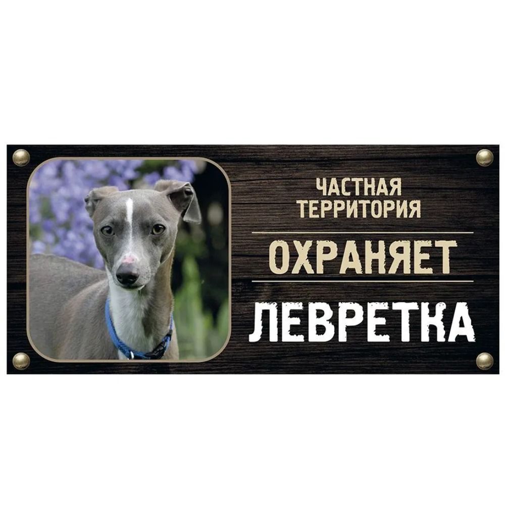 DORA Tin Sign Guard Dog Private Property Sign Metal House Number Plaque