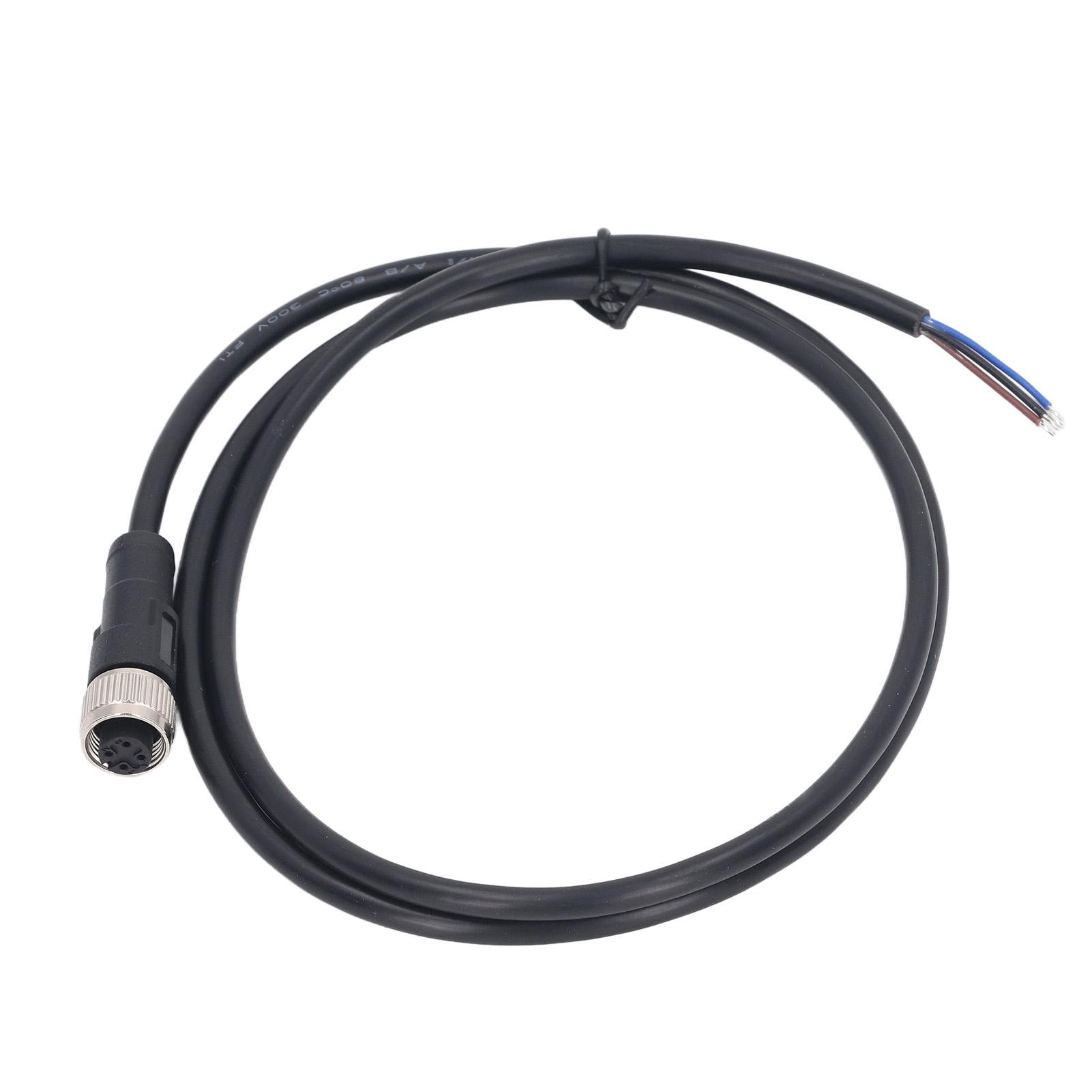 

M12 Cable 4 Pin Aviation Socket Electrical Cable Female Connector 1M 250V AC DC for Machine Equipment