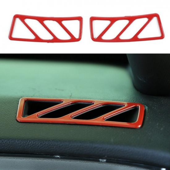 Side Dashboard A-pillar Air Vent Cover Trim Frame For Chevrolet Camaro 10-15 Red