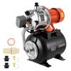 1,6 PS Flachbrunnenpumpe mit Druckbehälter, 230V 5000 LPH, Bewässerungs-Jetpumpe aus Edelstahl mit 19L Tank, Automatisches Wasserfördersystem, 1,4-2,8