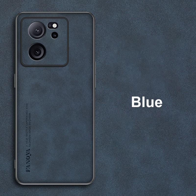 

Роскошный кожаный чехол для Xiaomi Mi 13T Pro Матовая задняя крышка Силиконовый чехол для телефона с полной защитой для Xiaomi Mi 11T 12T Pro Coque For Xiaomi 11T Pro синий