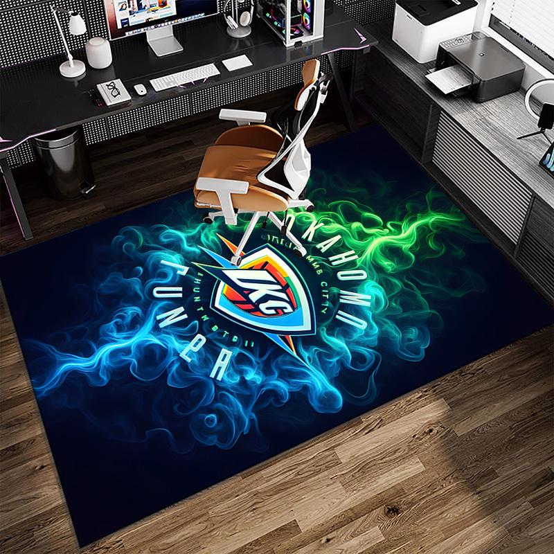 Thunder Basketball Team  Carpet, Kitchen Rugs, Yoga Mat, Non-Slip Mats, Rug for Bathroom, Living Room Bedroom, Camping Rugs Christmas Gift