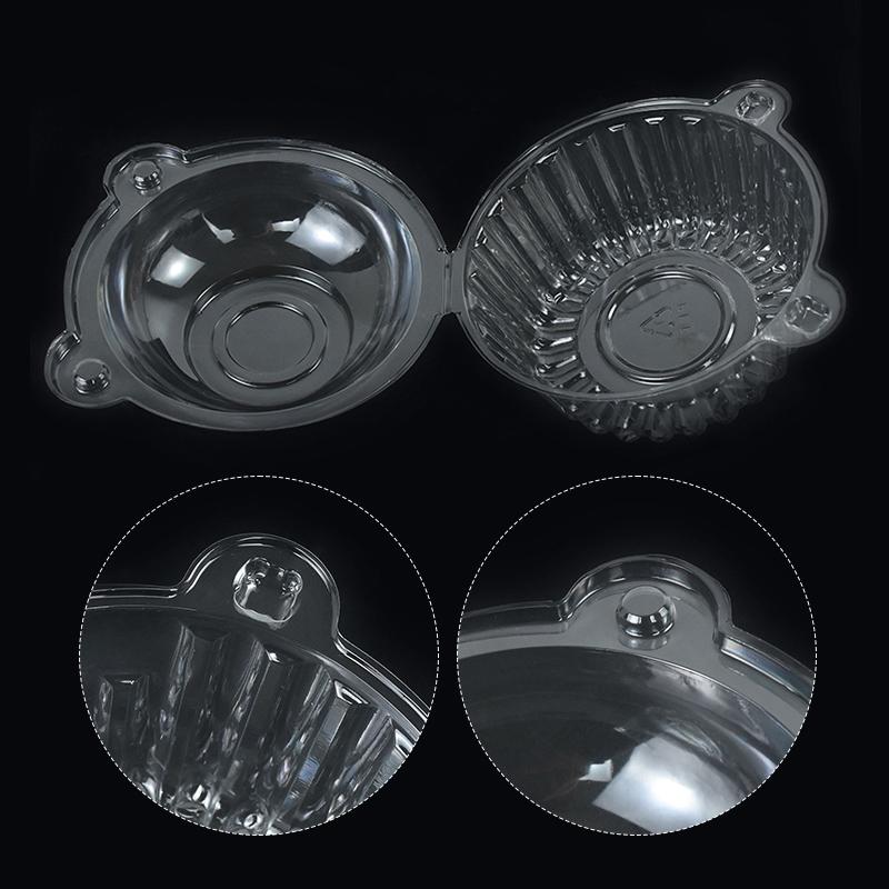 100pcs Transparent Cake Box Wedding Muffins Cupcake Packaging Box Fruit Dessert Slice Container Birthday Party Home Baking Decor