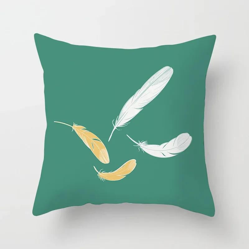 Feder Traumfänger Druck Dekorative Kissen Kissenbezug Polyester Kissenbezug Sofadekoration Kissenbezug