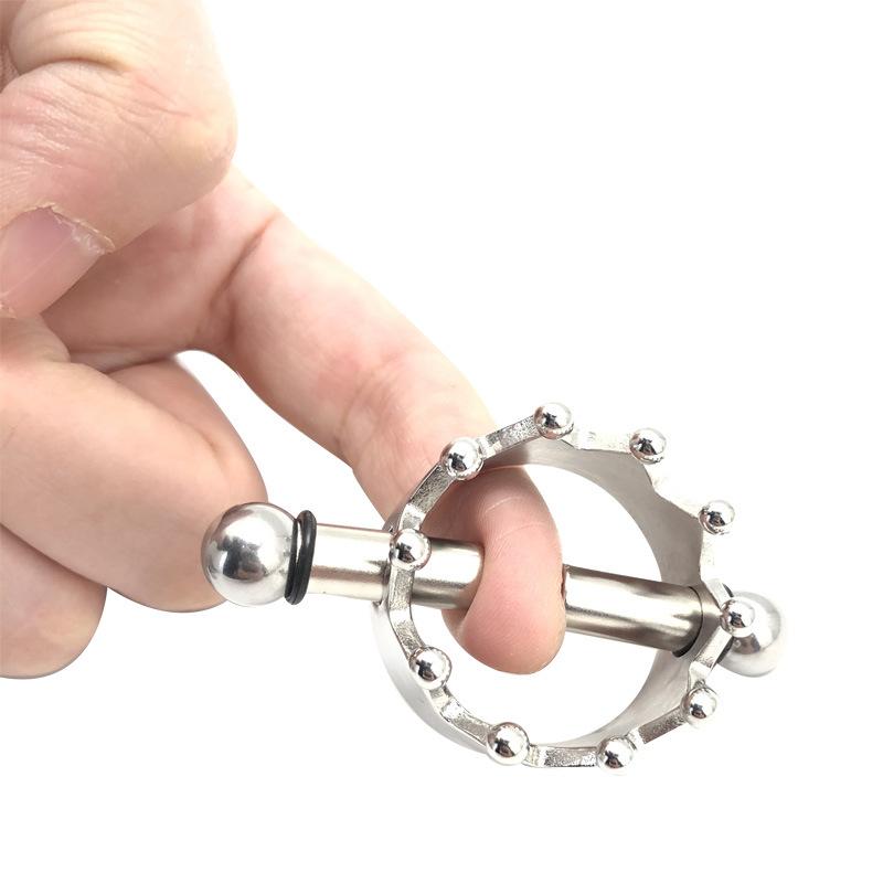 Metal Female Crown Breast Clamp Nipple Depression Brace Couple Fast Musical Instrument Adult Sex Product Toy