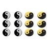 6Pcs/Set Yin Yang Pattern Tennis Racquet Vibration Dampeners Soft Lightweight Firm Silicone Material Gift for All Tennis Players