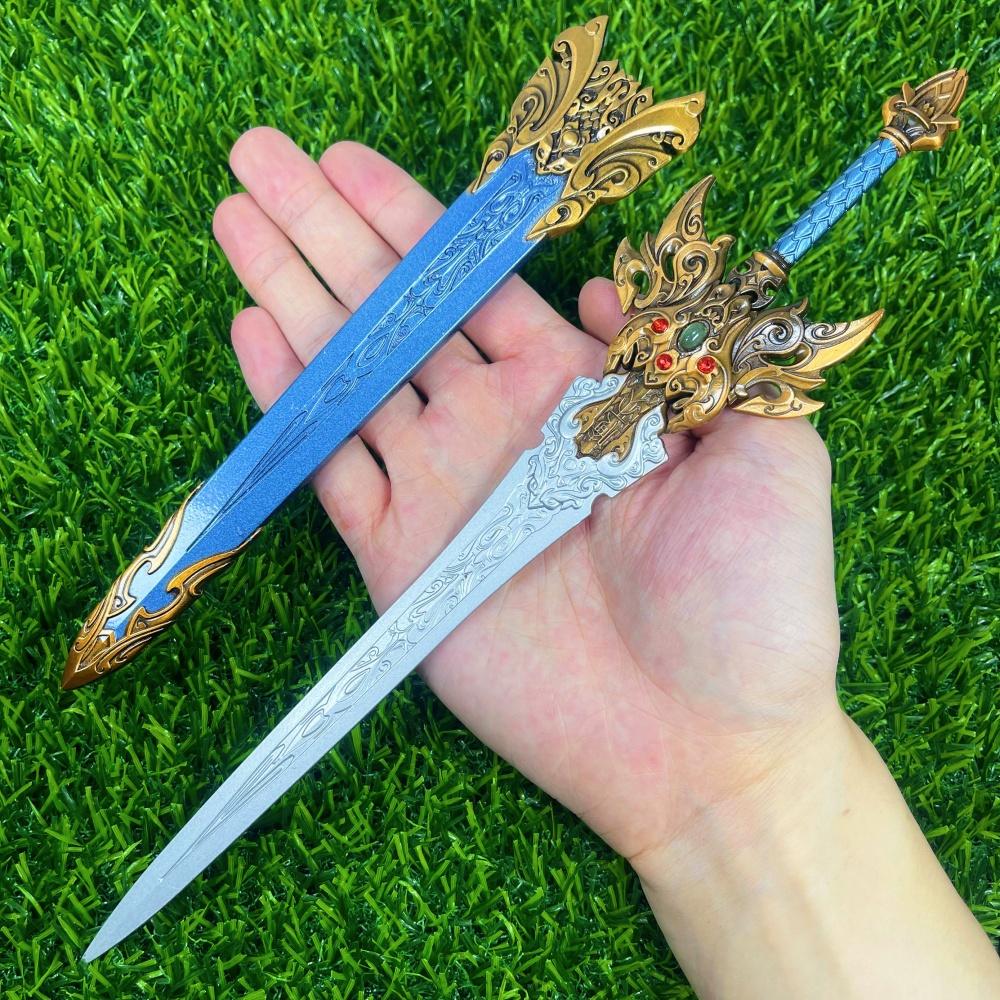 11.6inch Metal Three Kingdom Katana Anime Sword Ancient Damascus Sword Real Size Japanese Katana Original Samurai Sabre Toy Gift
