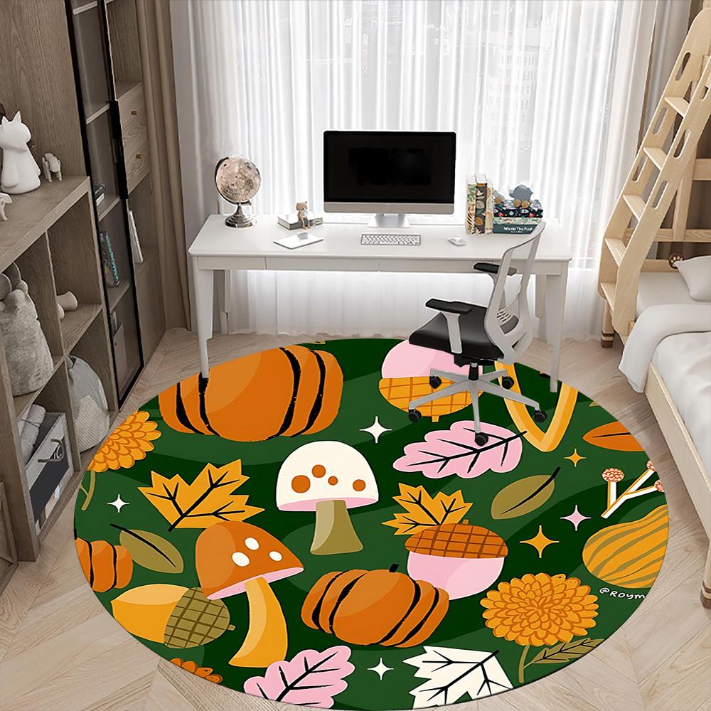 1pc Autumnal Elements Chair Carpet for Office - Durable, Ideal for Chair Mats, Stylish & Functional Decorative Rug yy260130014