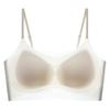 Women Ice Silk Breathable Seamless Gathered No Steel Ring Thin Strap Vest Bra