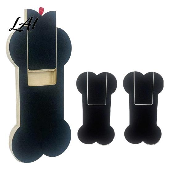 Interactive Pet Grooming Tool Dog Scratch Board with Treat Box Wooden Nail File Board Bone Natural Claw Smoothing Shaped Pad Grinder Alternative