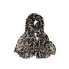Wind Personality Leopard Print Scarf Cotton and Linen Feel Shawl Thin Autumn and Winter New Fashion Clothing Accessories