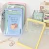 Transparent Zippered Document Storage Bag with Clip Expanded Mesh Zipper Pouch Bags for Storing Teaching Plan, Homework A4
