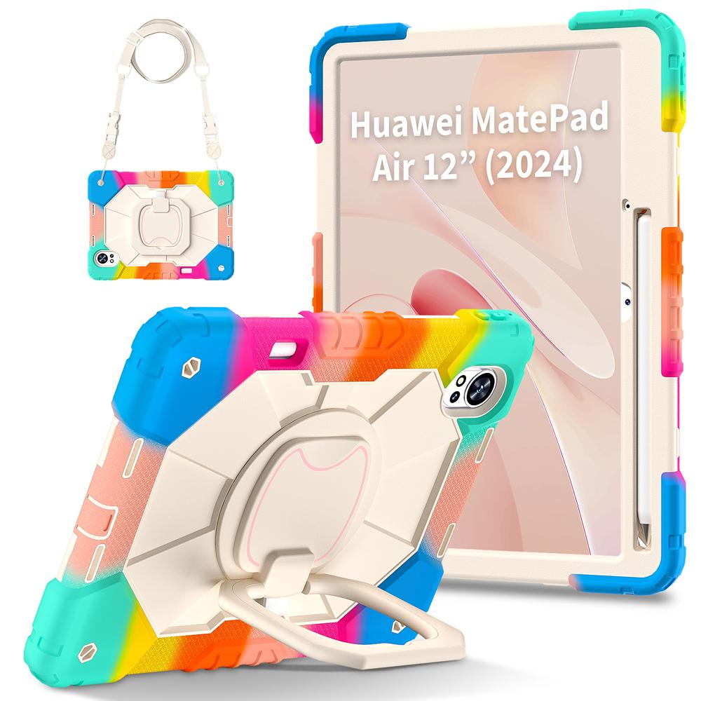 Silicone+PC Tablet Cases for 12'' Huawei MatePad 12 X 12X Air 2025 2024 Case W20 W30 W10 Cover Portable Rotate Stand Shell