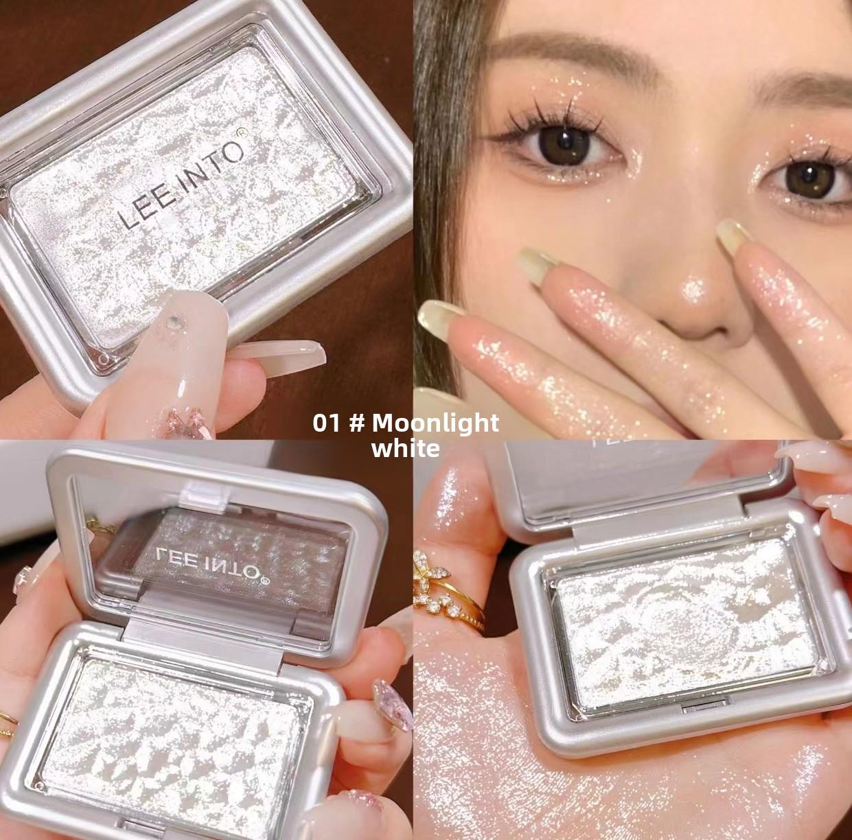 

Dream Floating Highlighter Powder, перламутровый мерцающий хайлайтер для лица, палетка для контурирования, осветляющая макияж 01 белый