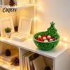 Small Trinket Organizer Christmas Tree Candy Bowl, 3D Printed Holiday Treat Storage Container, Entrance Festive Decor Tabletop Decorative Snack