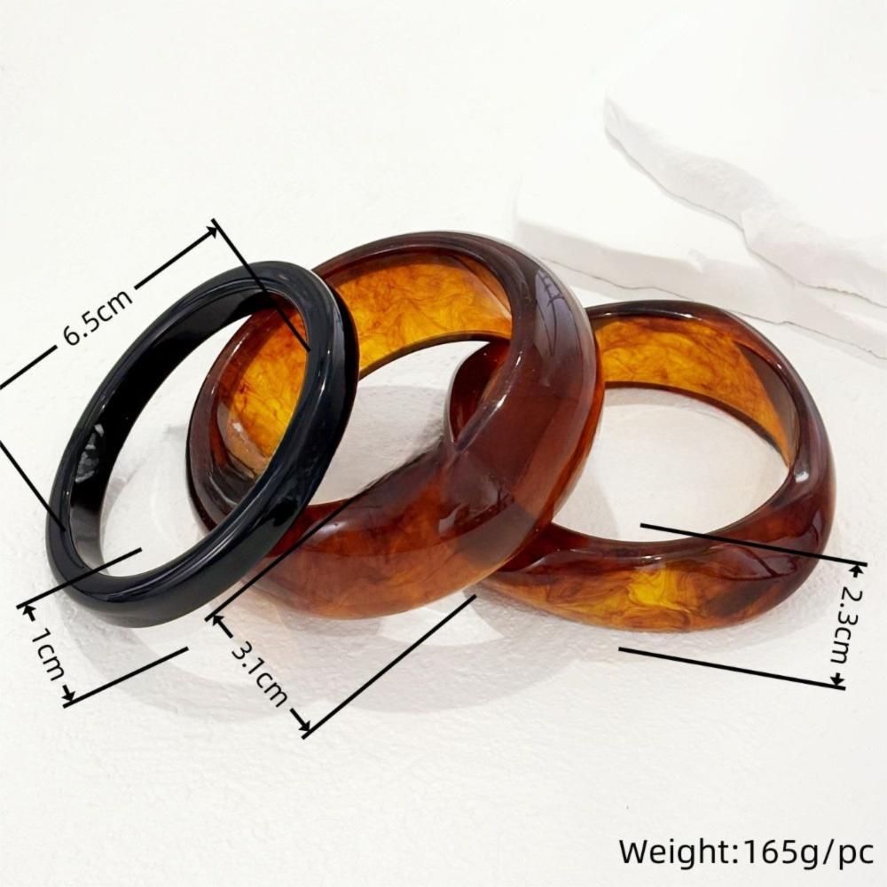 3/4 Pcs Thickened Irregular Resin Bracelet Wide Cuff Bracelet Set Exaggerated Chunky Bangles Gifts