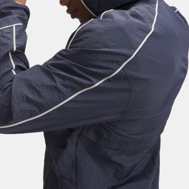 Under Armour Storm SS25 Run 96 Comfortable Fashion Versatile Long Sleeve Jacket Men Jacket Rain-Gray Dark-Gray White-Quartz 1389825-044