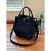 Literary Corduroy Multi-pocket Hand-carried Cross-body Tote Bag for Students Simple and Versatile Portable Lunch Box Bag