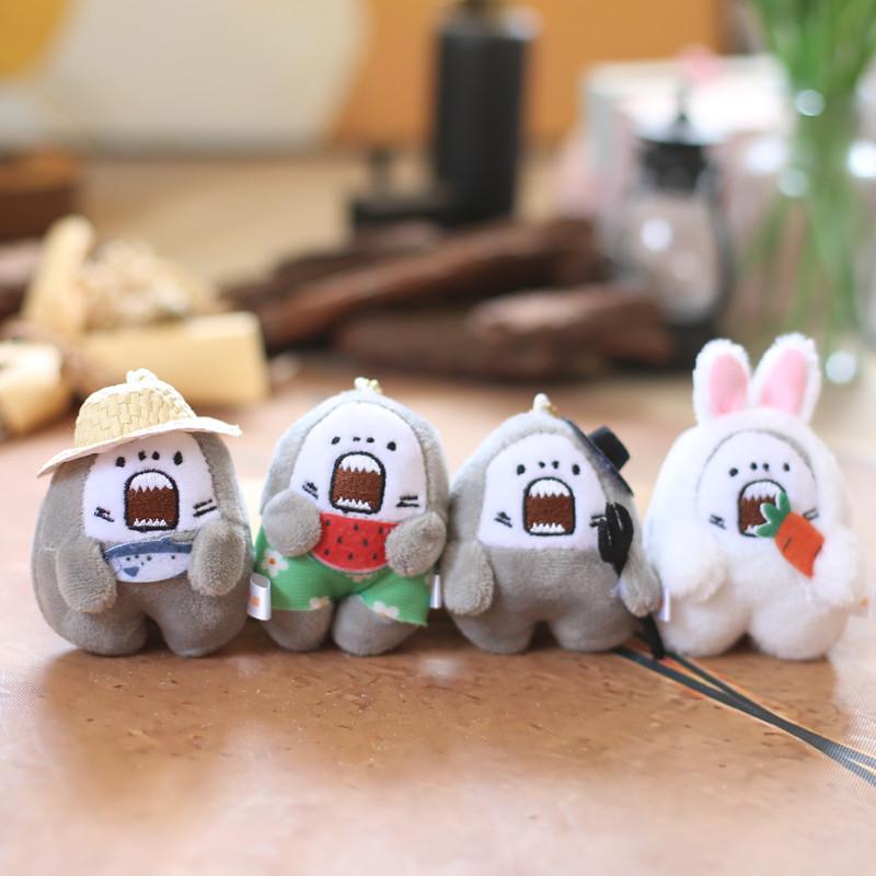Cute Cute Little Shark Pendant Plush Toy Doll Little Shark Shark Fork Bag Hanging Decoration Keychain Doll Doll