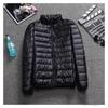 2023 Men's Ultra-Thin Stand-Up Collar Lightweight Down Jacket for Autumn and Winter