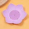 Silicone Soap Dish Lotus Shape Soap Holder with Drainage Holes Non-Slip Soap Holder
