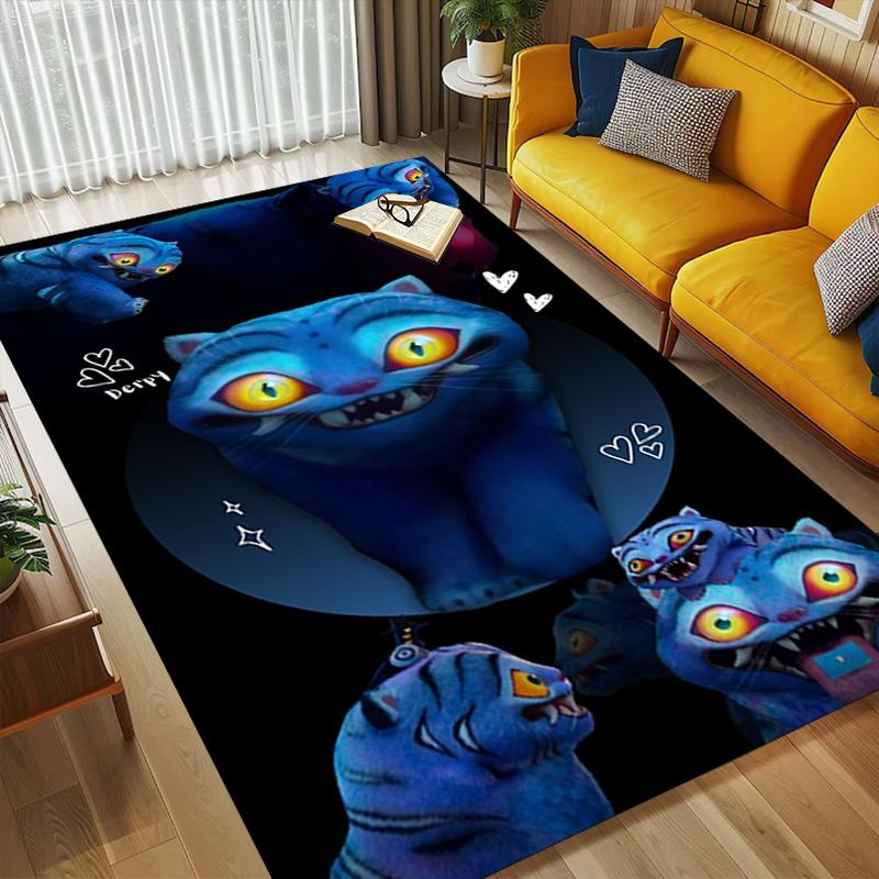 Blue Cat Living Room Non-Slip Area Rug Soft Carpet for Bedroom Game Playroom Sofa Office Home Decor Doormat Christmas Gift C9211320