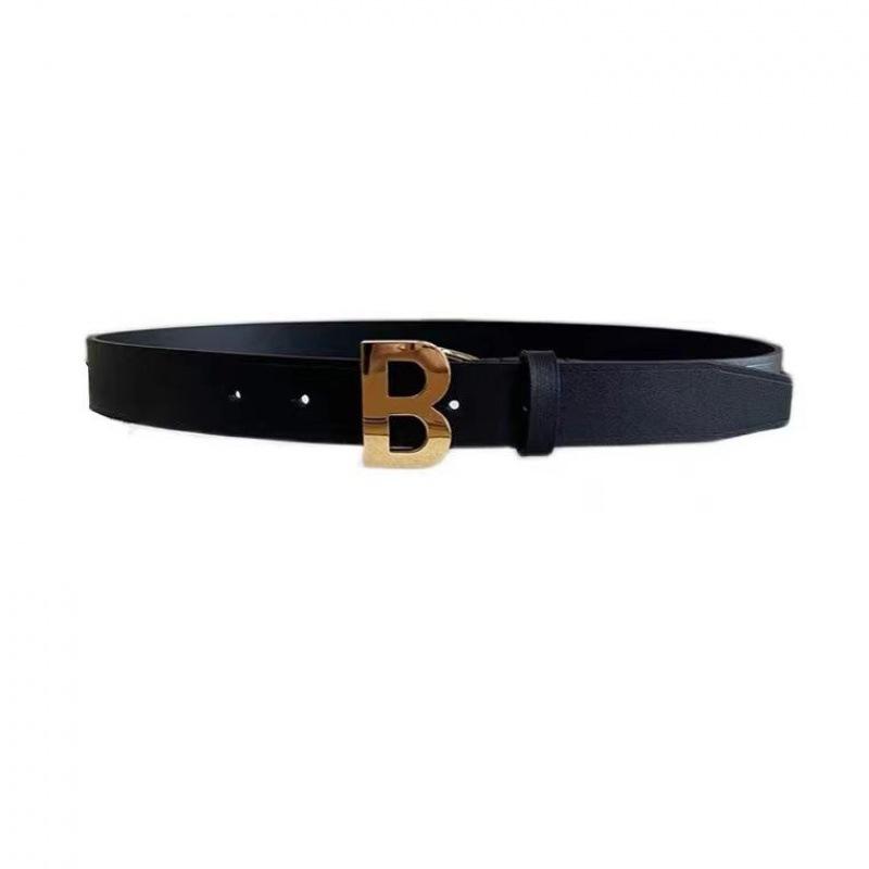 Black Versatile Wide Waist Belt For Women Stylishly Designed With Decorative B Buckle