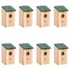 Vidaxl Birdhouses, 8 Pcs, Wooden, 12 X 12 X 22 Cm