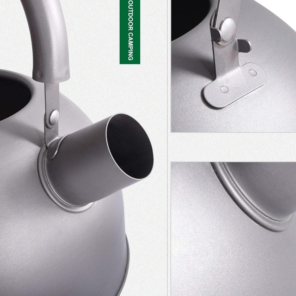 Boundless Voyage Titanium Whistling for Outdoor Camping and Suitable for Direct Large Made of Pure Kettle, Type, 2.0L, BBQ, Flame, Capacity, Titanium,