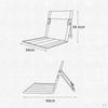 Beach Chair with Back Support Floor Storage Bag Foldable Stadium Seat