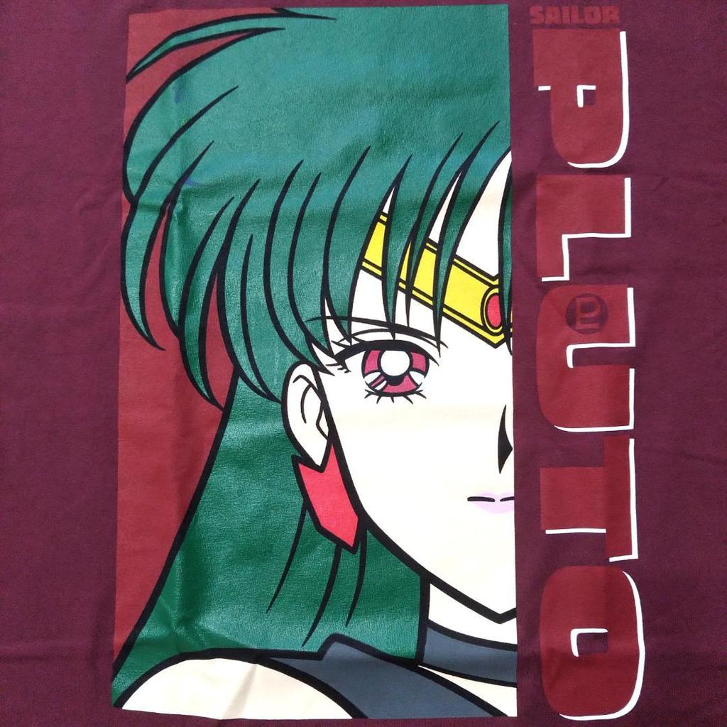 [USED] Sailor Moon T-shirt XL Sailor Pluto Anime T-shirt Official *