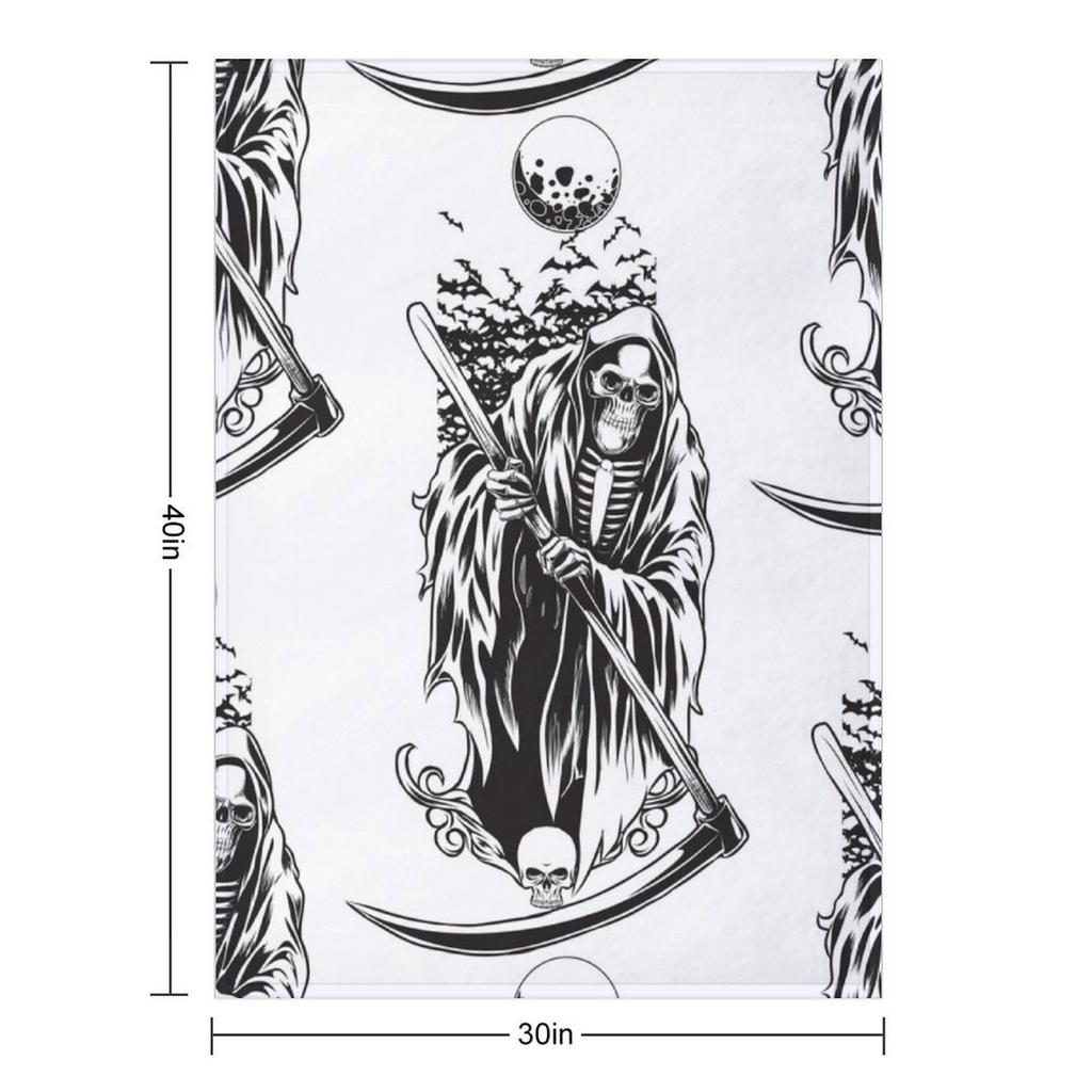 Grim Reaper Night Throw Blanket valentine gift ideas Sofa Soft Beds Softest Blankets