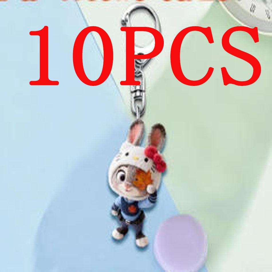 Zootopia * Animation Peripheral Keychain Cartoon Judy Nick Cute Acrylic School Bag Keychain Men And Women Birthday Gifts