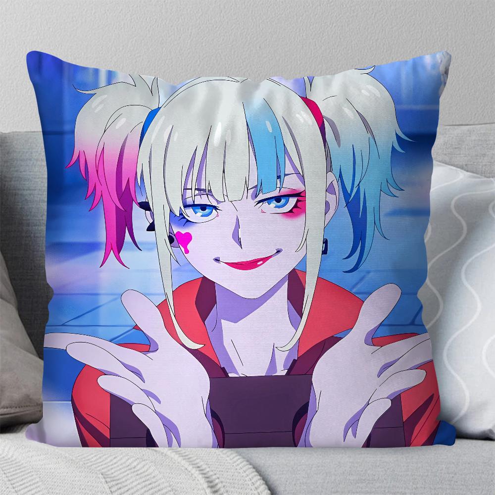 BEAST KINGDOM Harley Tv Quinn Pillow Case Square Pillow Bedroom Sofa Leisure ComfortCushionCar Living Room Home Decoration 40X40