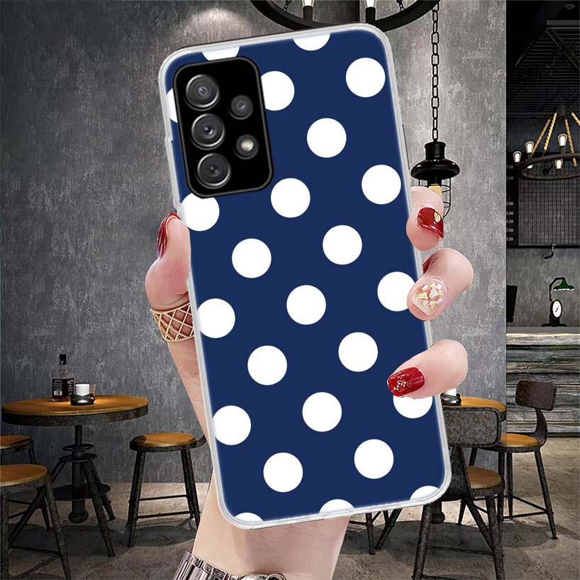 Polka Dots Art Phone Case For Samsung Galaxy A12 A22 A32 A52 A72 A02S A51 A50S A71 A70 A31 A20S Note 20 Ultra S10 A10S Galaxy A1
