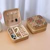 Portable Retro Cork Jewelry Box for Travel - Earring, Ring, Necklace Organizer