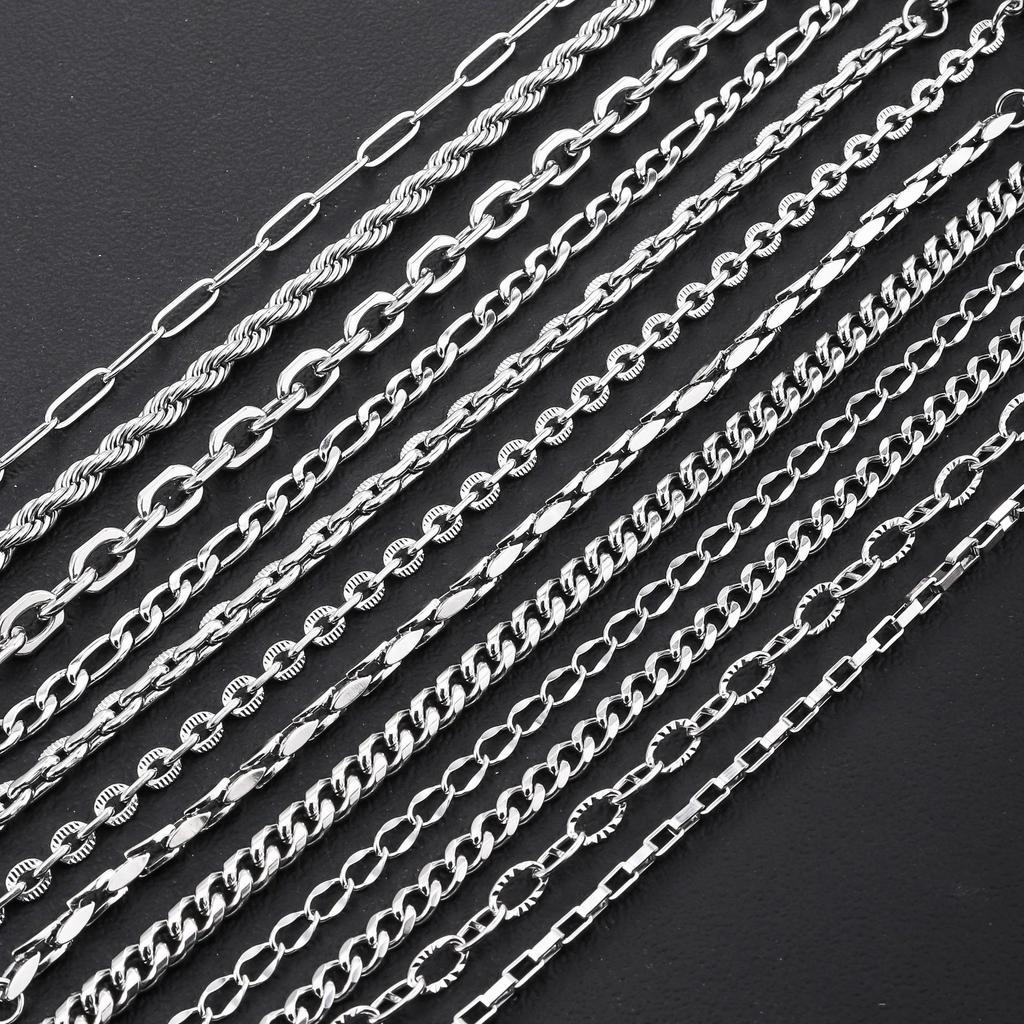 12Pcs/Set Stainless Steel Cuban Bracelets in Hip-hop Style, Suitable for Men and Women,Perfect for Daily Wear and Gift Giving