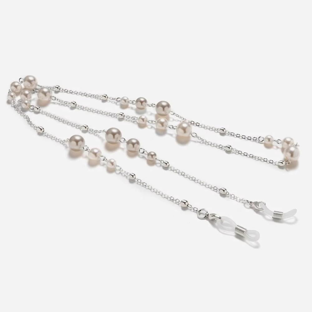 Pearl Beaded Sunglass Chain Hanging Cord Anti Drop Eyeglass Lanyard Adjustable Nonslip Eyeglass Holder Strap Eye Accessories