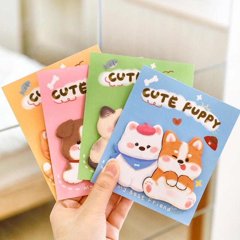 Kawai Stationery Gifts Cute Animal Stickers Student Creative Combination Message Sticky Notes Can Be Pasted N Times Memo Pad